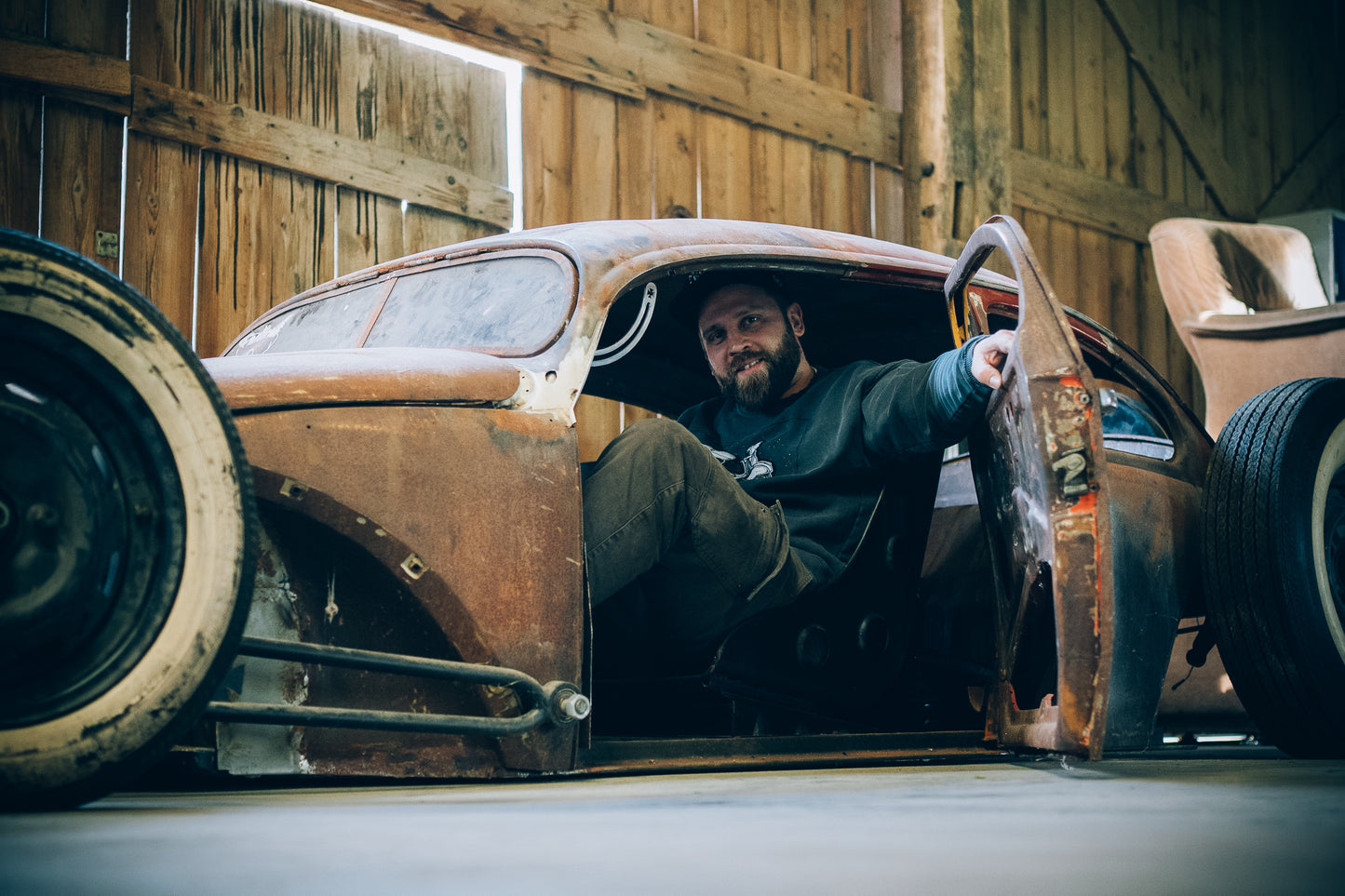 Sweater Black Acid Washed.