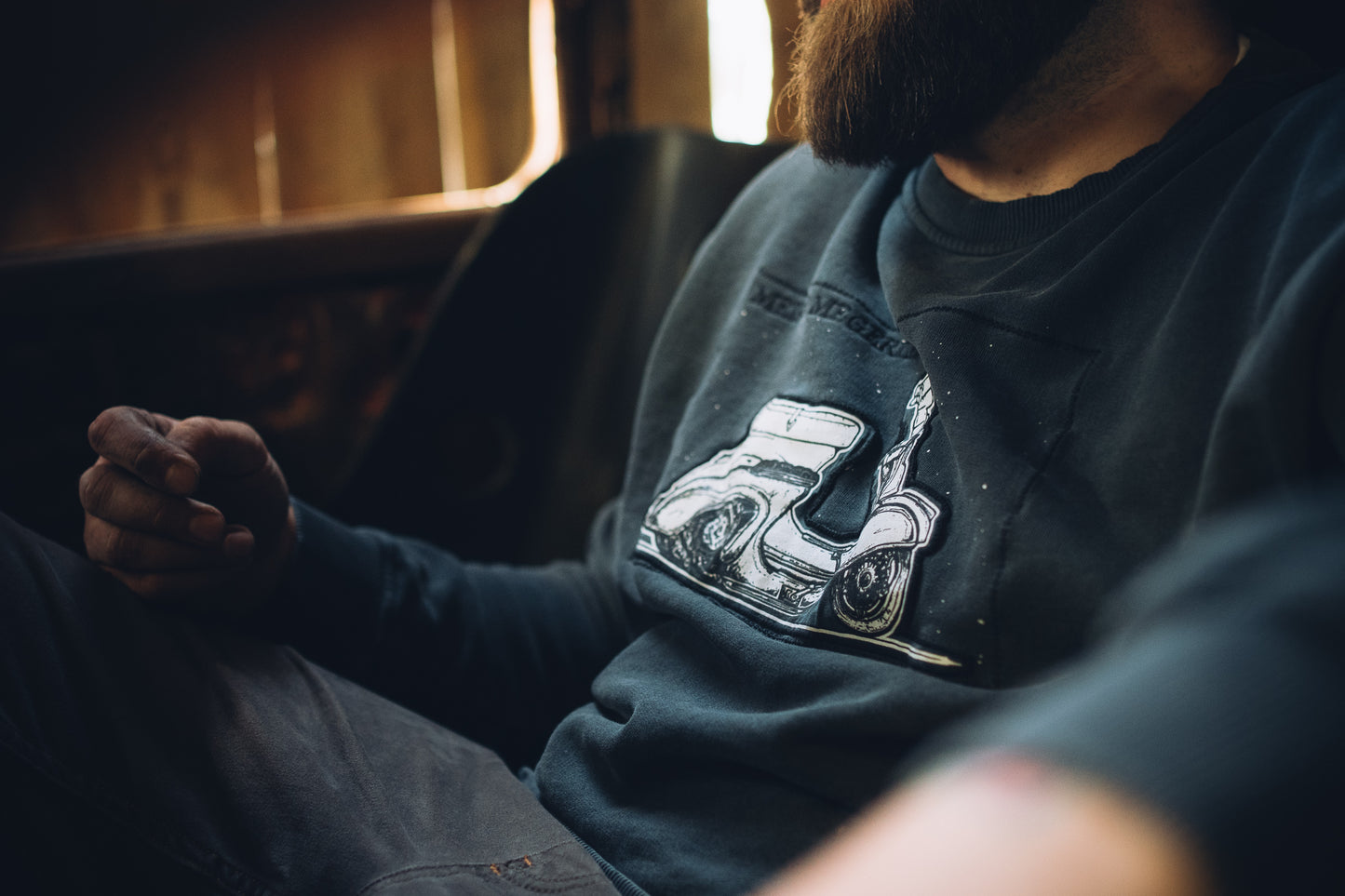 Sweater Black Acid Washed.