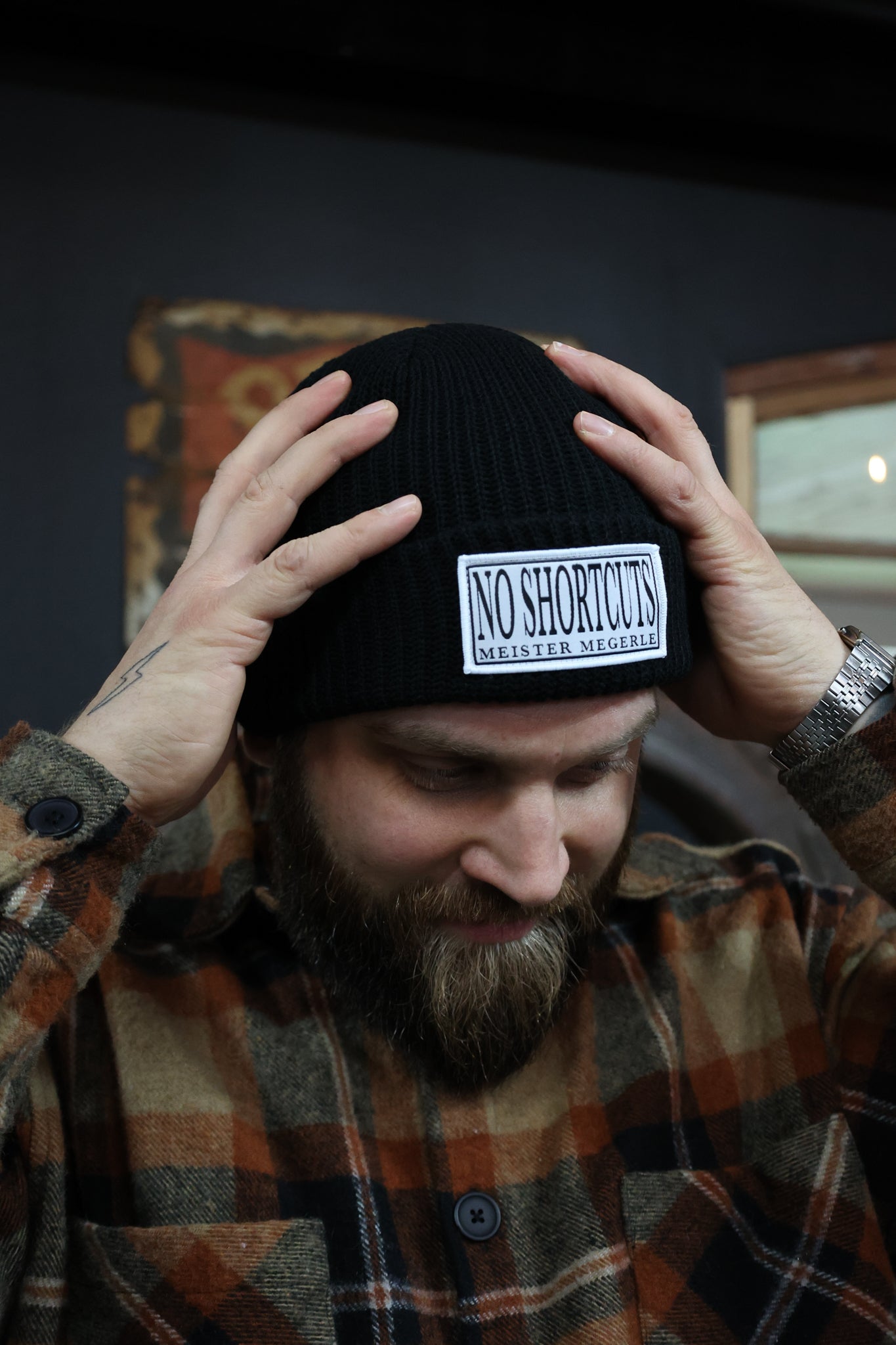 BEANIE BLACK "NO SHORTCUTS"
