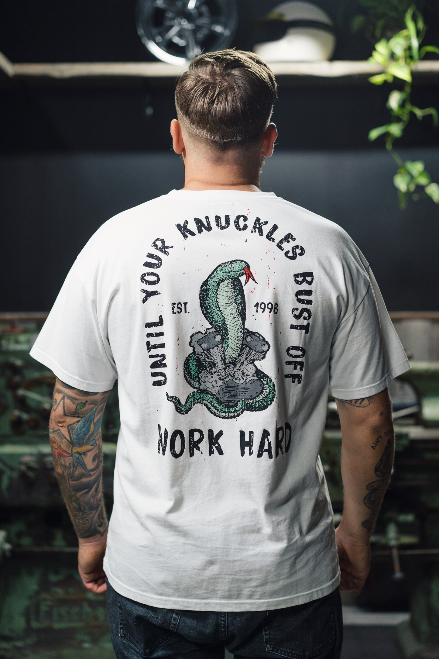 "Snake" T-Shirt Weiß