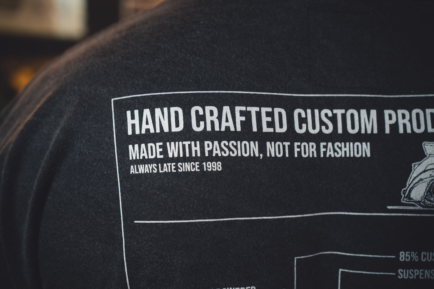 "SCOOTER" T-Shirt Black Acid Wash