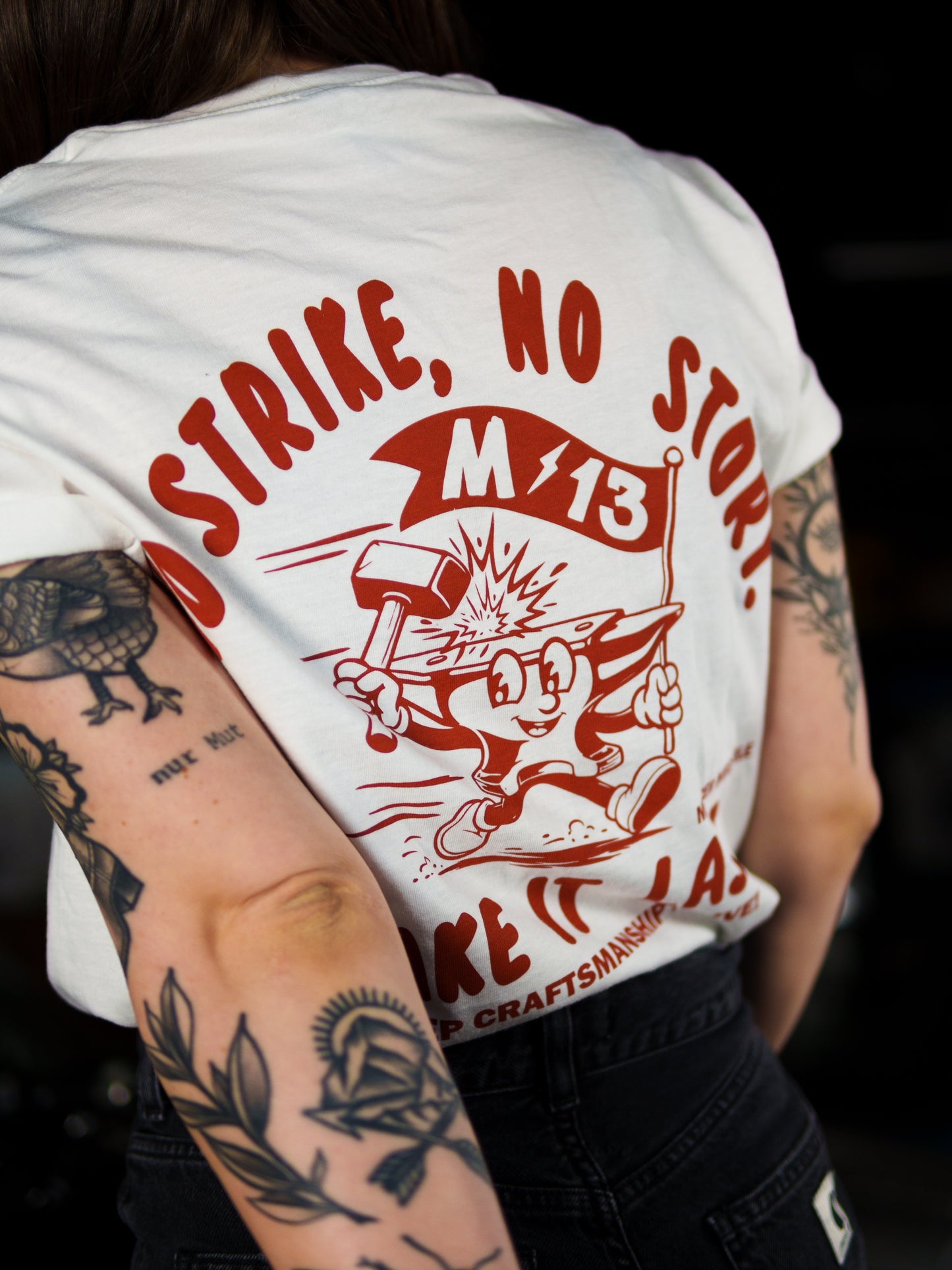 T-Shirt "No Strike - No Story" white